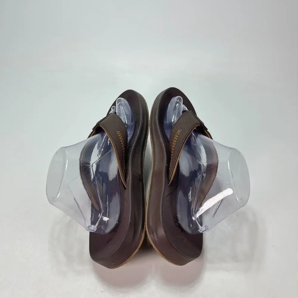 Flojos Eves Brown Casual Comfort Cushioned Footbed Flip Flop Sandals Mens Size 9